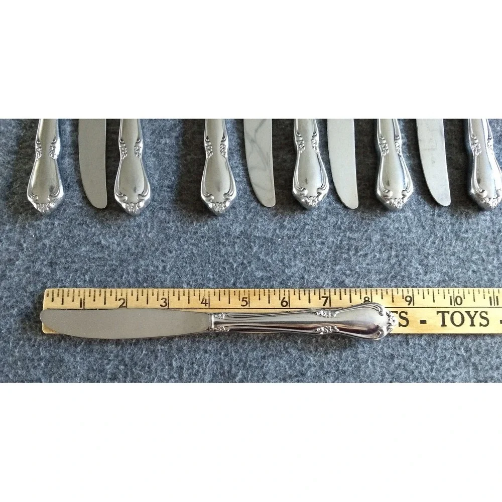 Oneida Chateau Dinner Knives Lot of 11 Oneidacraft Deluxe Stainless‎ Flatware